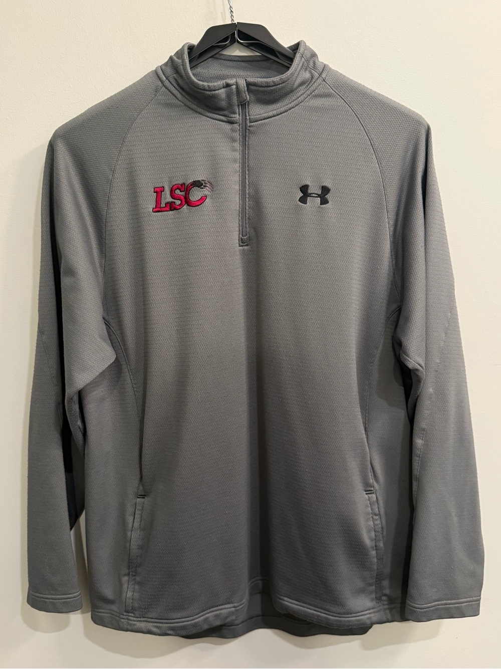 Under Armour - 1/4 Zip Long Sleeve Pullover - Gray - XL